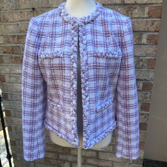 Theory Women's Braided Texture Blazer Sz 6 - Picture 2 of 10